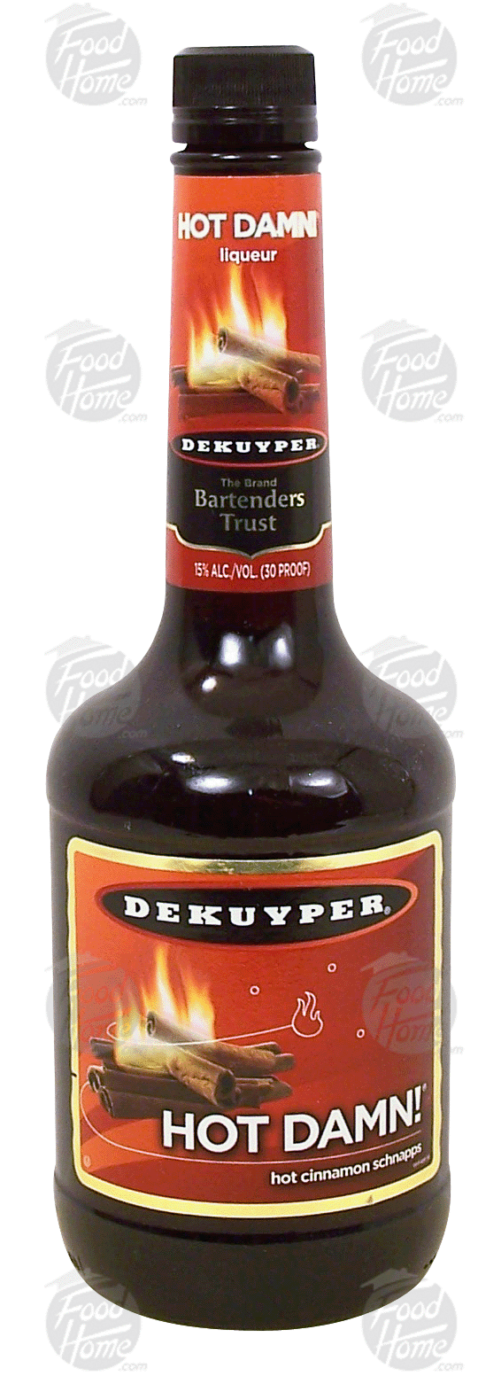 Dekuyper Hot Damn! hot cinnamon schnapps, 15% alc. by vol. Full-Size Picture